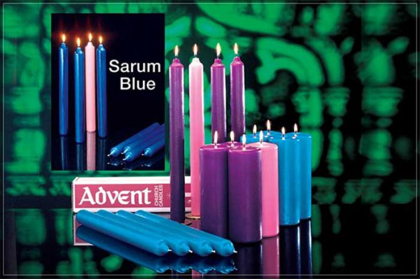 Advent Candle Set 1 1/2" X 16", 51% Beeswax, Product Number 82116004 ...